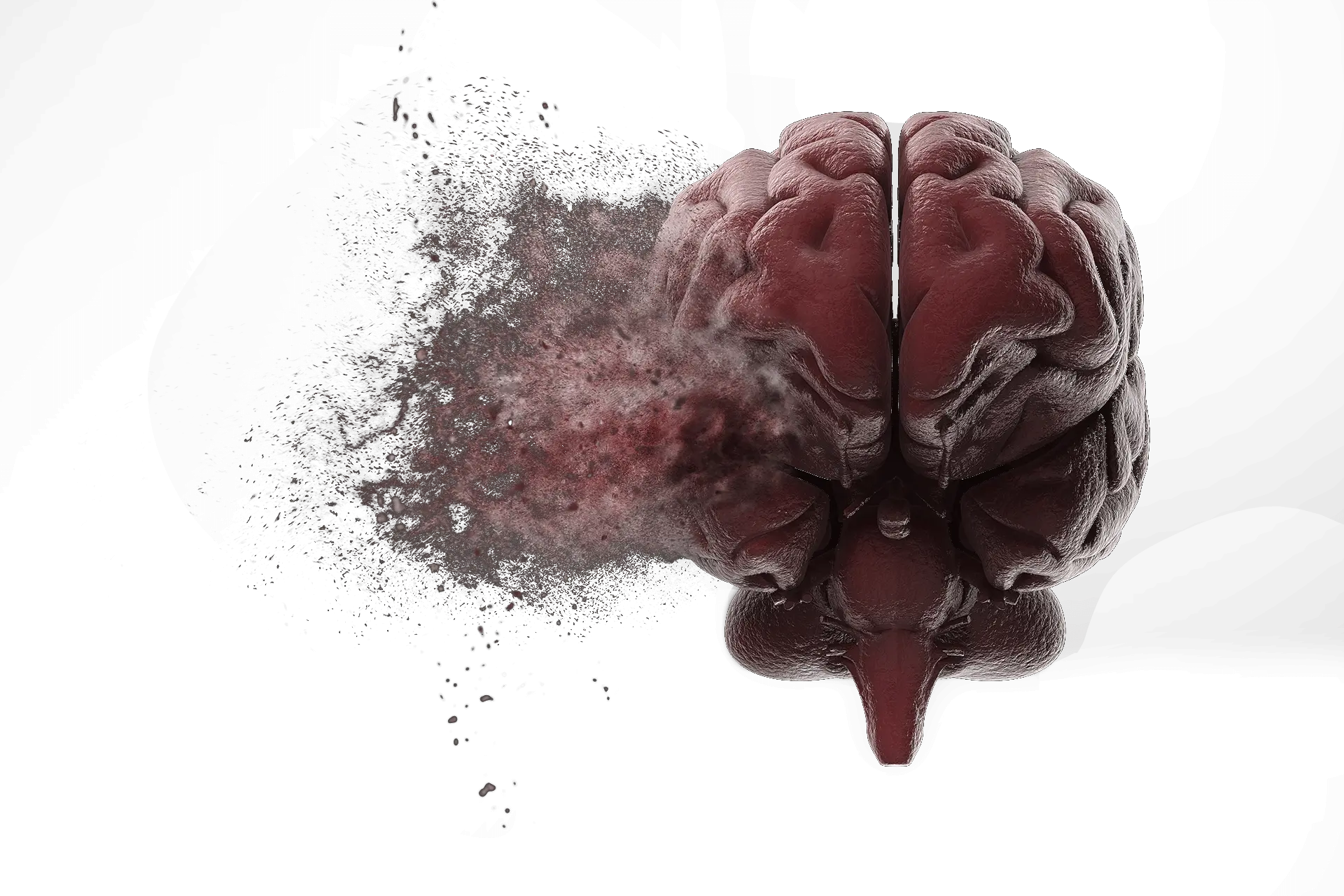 ExplodingBrain_frei (1) Grafik eines Gehirns, das sich auflöst